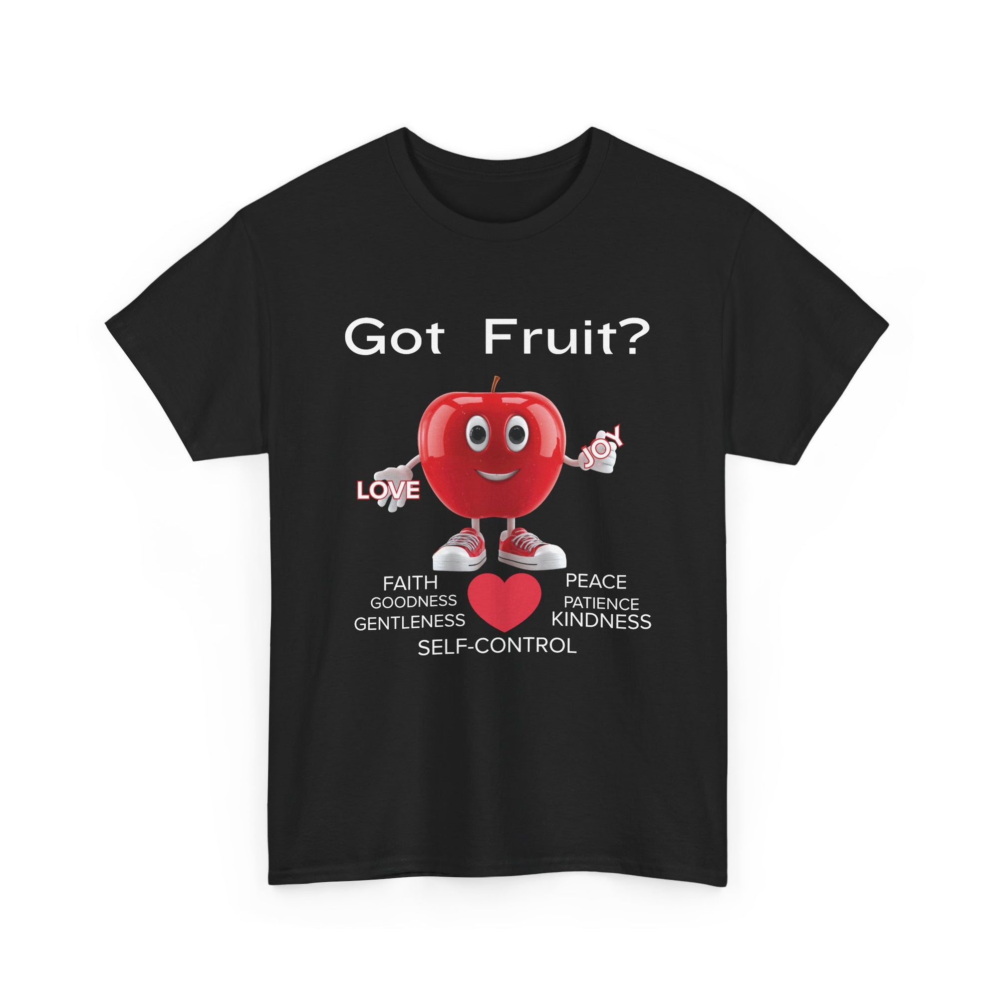 Cute Apple Graphic Tee - Love You More, Unisex Heavy Cotton Tee, Funny Gift, Casual Wear, Foodie Shirt, Valentine's Day Apparel