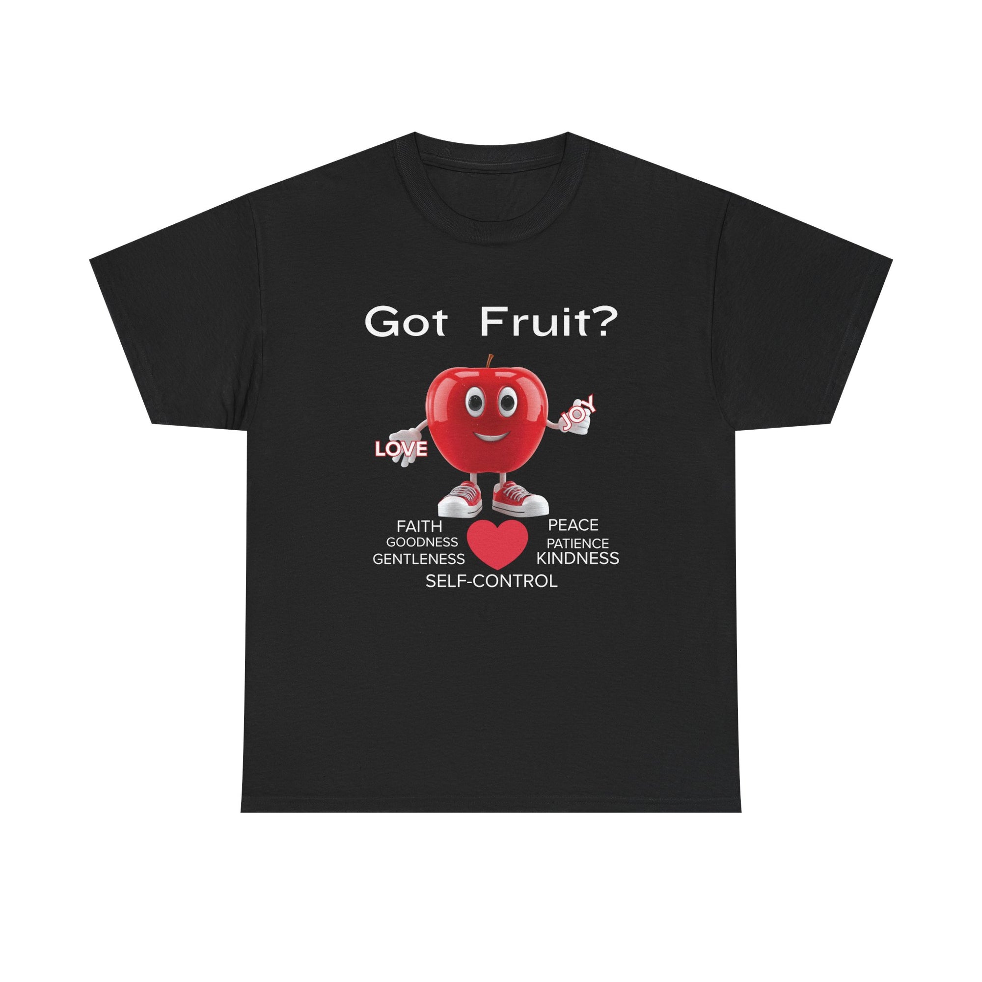 Cute Apple Graphic Tee - Love You More, Unisex Heavy Cotton Tee, Funny Gift, Casual Wear, Foodie Shirt, Valentine's Day Apparel