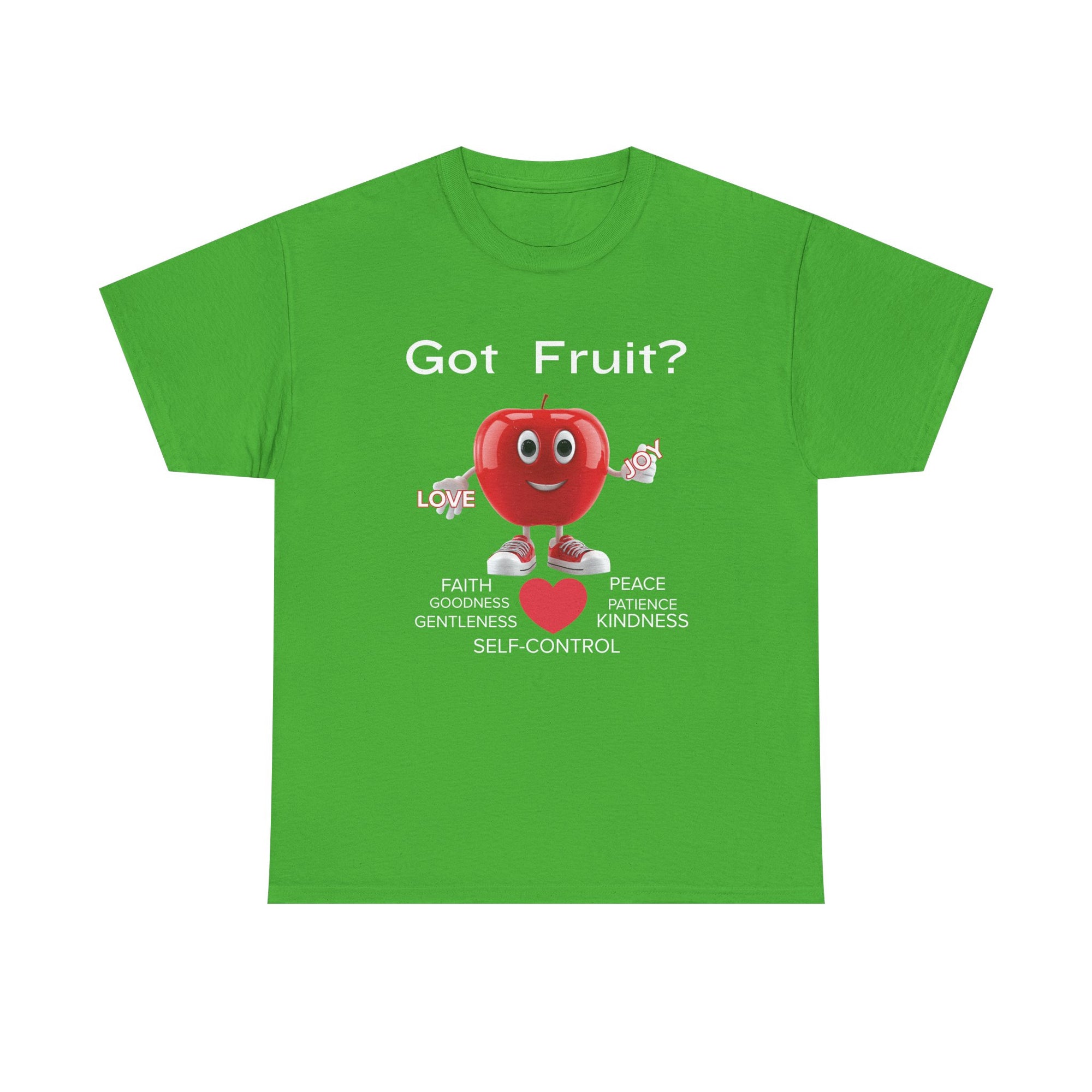 Cute Apple Graphic Tee - Love You More, Unisex Heavy Cotton Tee, Funny Gift, Casual Wear, Foodie Shirt, Valentine's Day Apparel