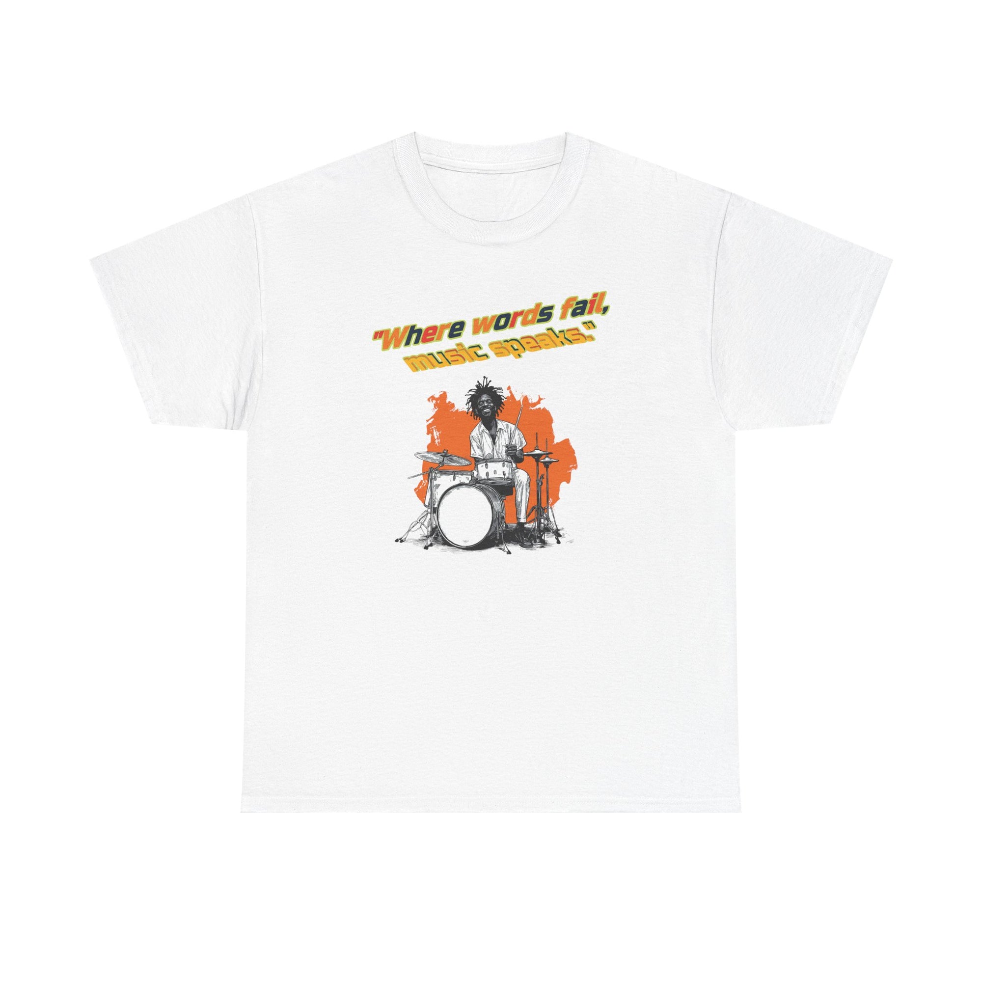 Musical Quote Tee, Music Lovers Shirt, Gift for Drummers, Unisex Cotton T-Shirt, Casual Wear, Band Merch, Unique Style