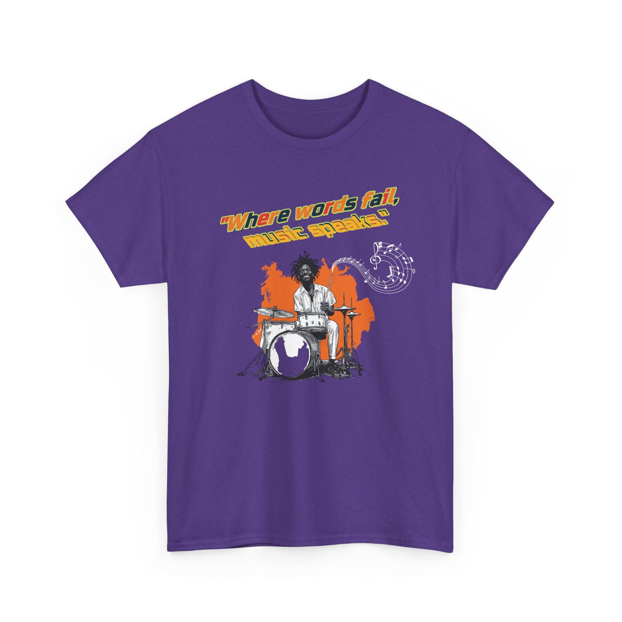 Musical Quote Tee, Music Lovers Shirt, Gift for Drummers, Unisex Cotton T-Shirt, Casual Wear, Band Merch, Unique Style