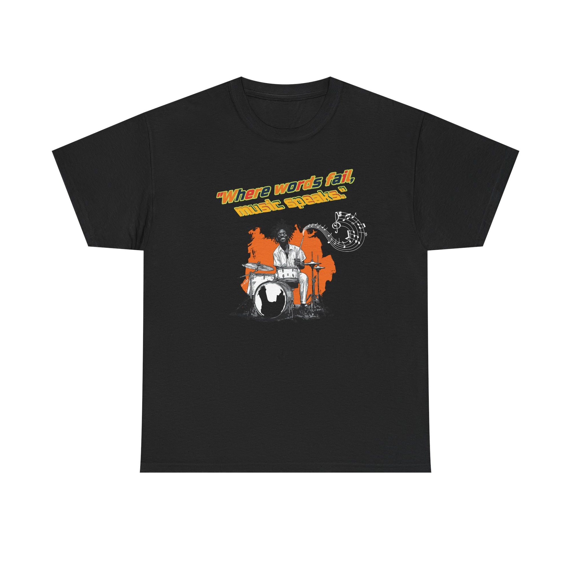 Musical Quote Tee, Music Lovers Shirt, Gift for Drummers, Unisex Cotton T-Shirt, Casual Wear, Band Merch, Unique Style