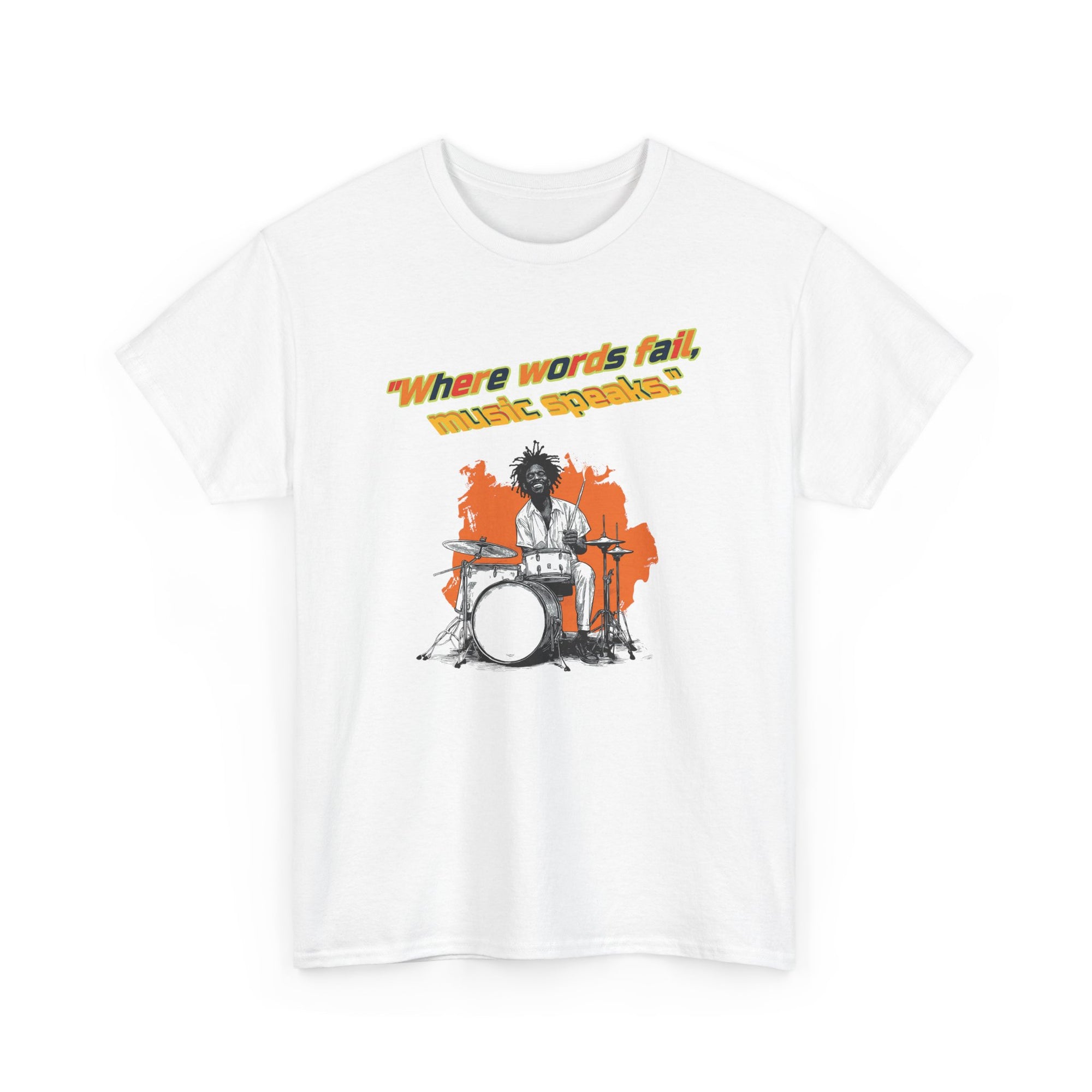 Musical Quote Tee, Music Lovers Shirt, Gift for Drummers, Unisex Cotton T-Shirt, Casual Wear, Band Merch, Unique Style