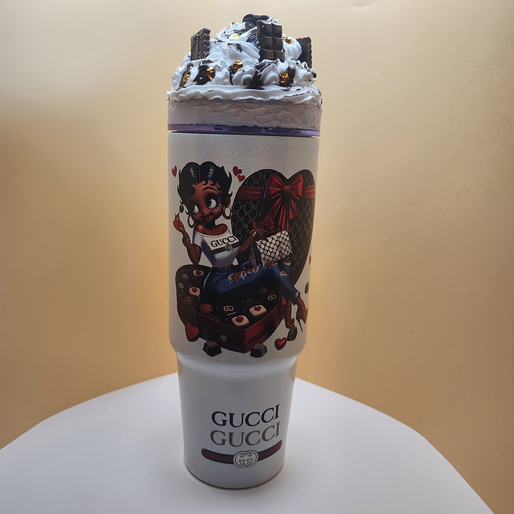 30 oz Holographic Insulated Chocolate Gucci Betty Boop Tumbler