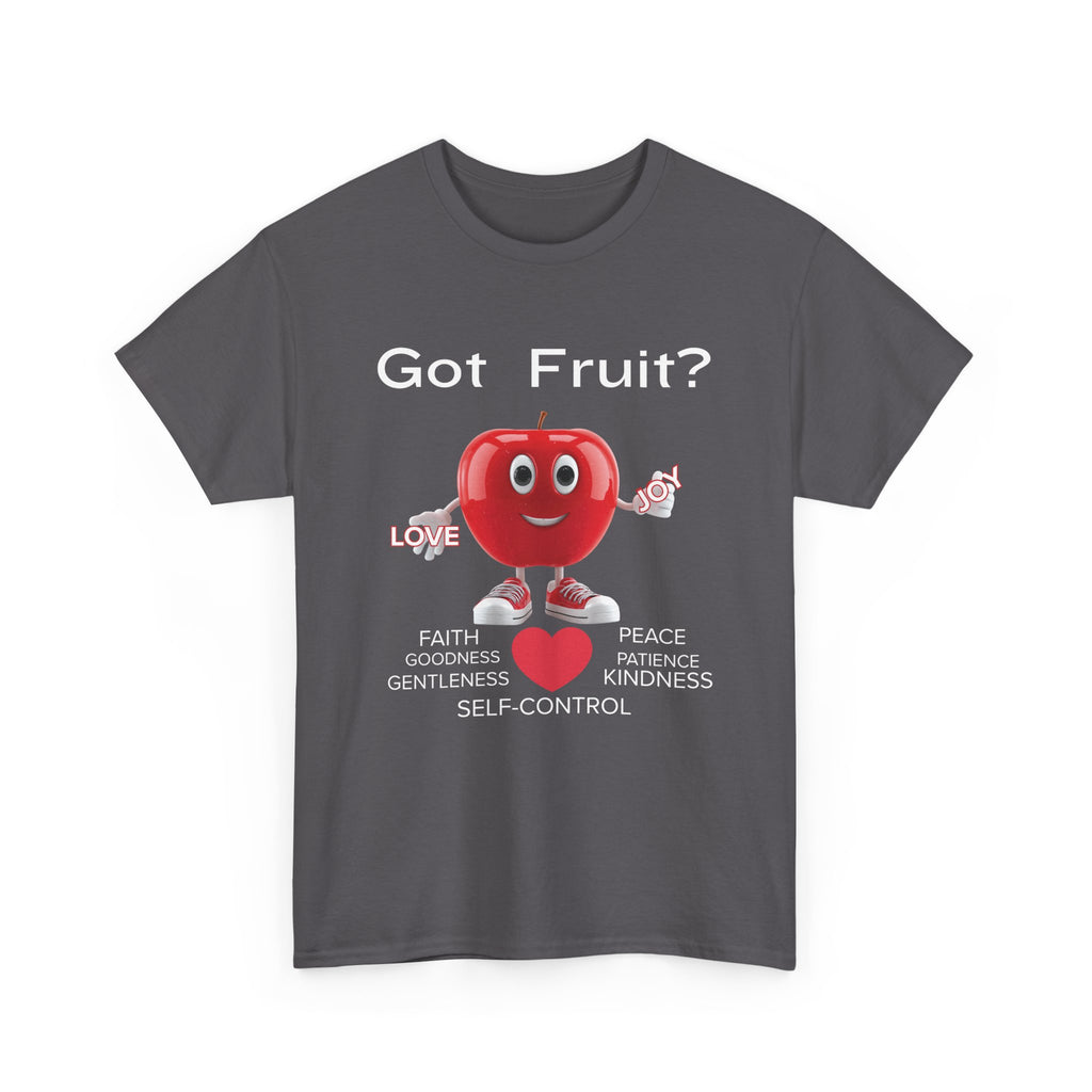 Cute Apple Graphic Tee - Love You More, Unisex Heavy Cotton Tee, Funny Gift, Casual Wear, Foodie Shirt, Valentine's Day Apparel