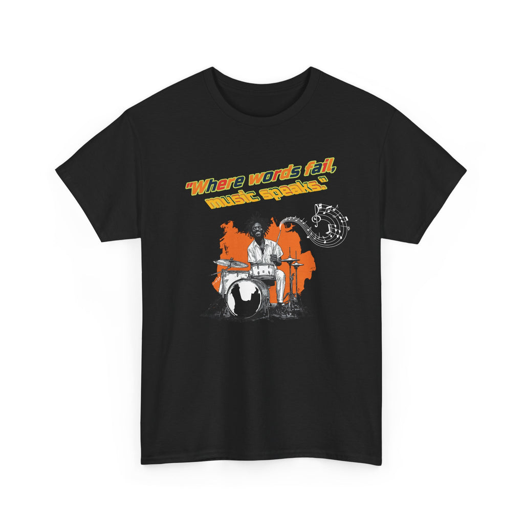 Musical Quote Tee, Music Lovers Shirt, Gift for Drummers, Unisex Cotton T-Shirt, Casual Wear, Band Merch, Unique Style