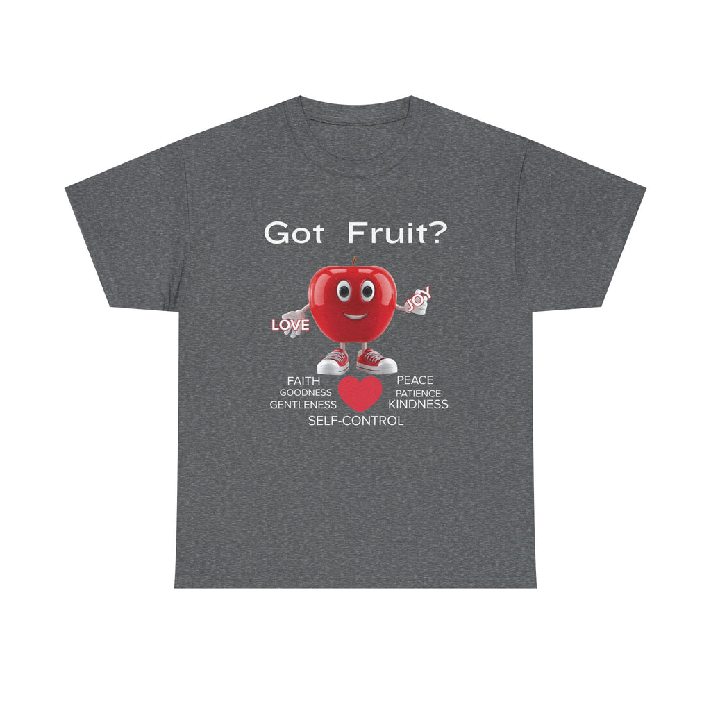 Cute Apple Graphic Tee - Love You More, Unisex Heavy Cotton Tee, Funny Gift, Casual Wear, Foodie Shirt, Valentine's Day Apparel