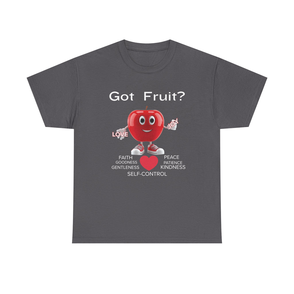 Cute Apple Graphic Tee - Love You More, Unisex Heavy Cotton Tee, Funny Gift, Casual Wear, Foodie Shirt, Valentine's Day Apparel